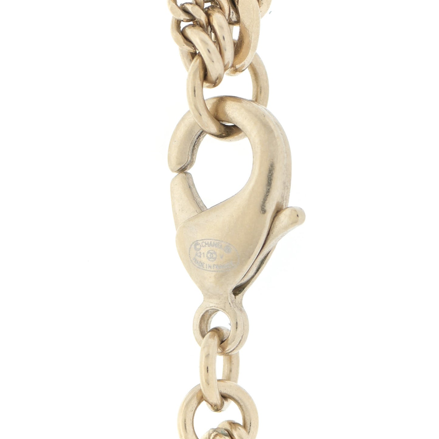 Crystal CC Multi Strand Chain Necklace Gold