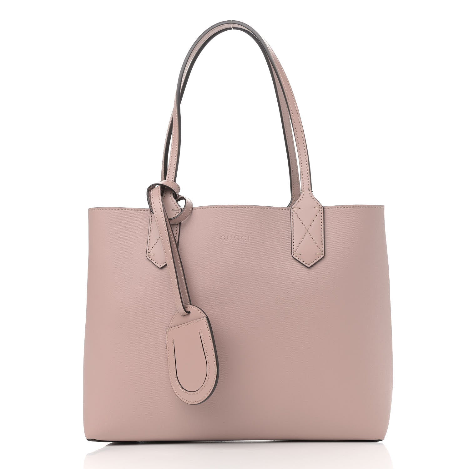 Gucci Textured Calfskin Monogram Small Reversible GG Tote Dark Cipria 3 of 16
