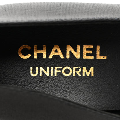 Chanel Grosgrain Cap Toe Uniform Pump 37 Black 7 of 11
