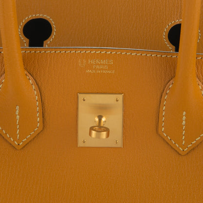Hermes Chevre Mysore Horseshoe Birkin 30 Curry Raisin 9 of 23