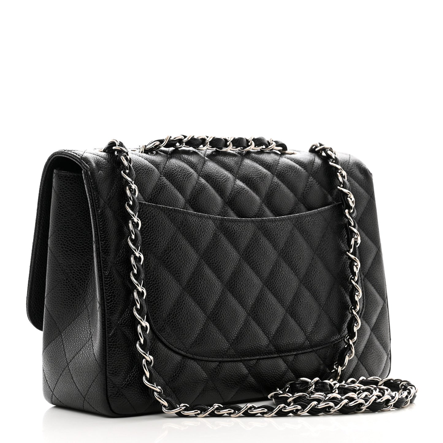 Caviar Quilted Jumbo Single Flap Black