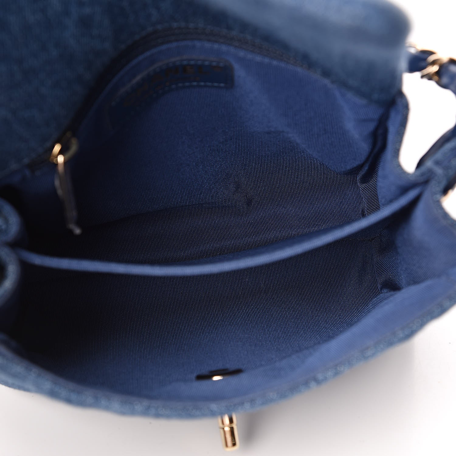 Chanel Denim Quilted Side Packs Blue 7 of 13