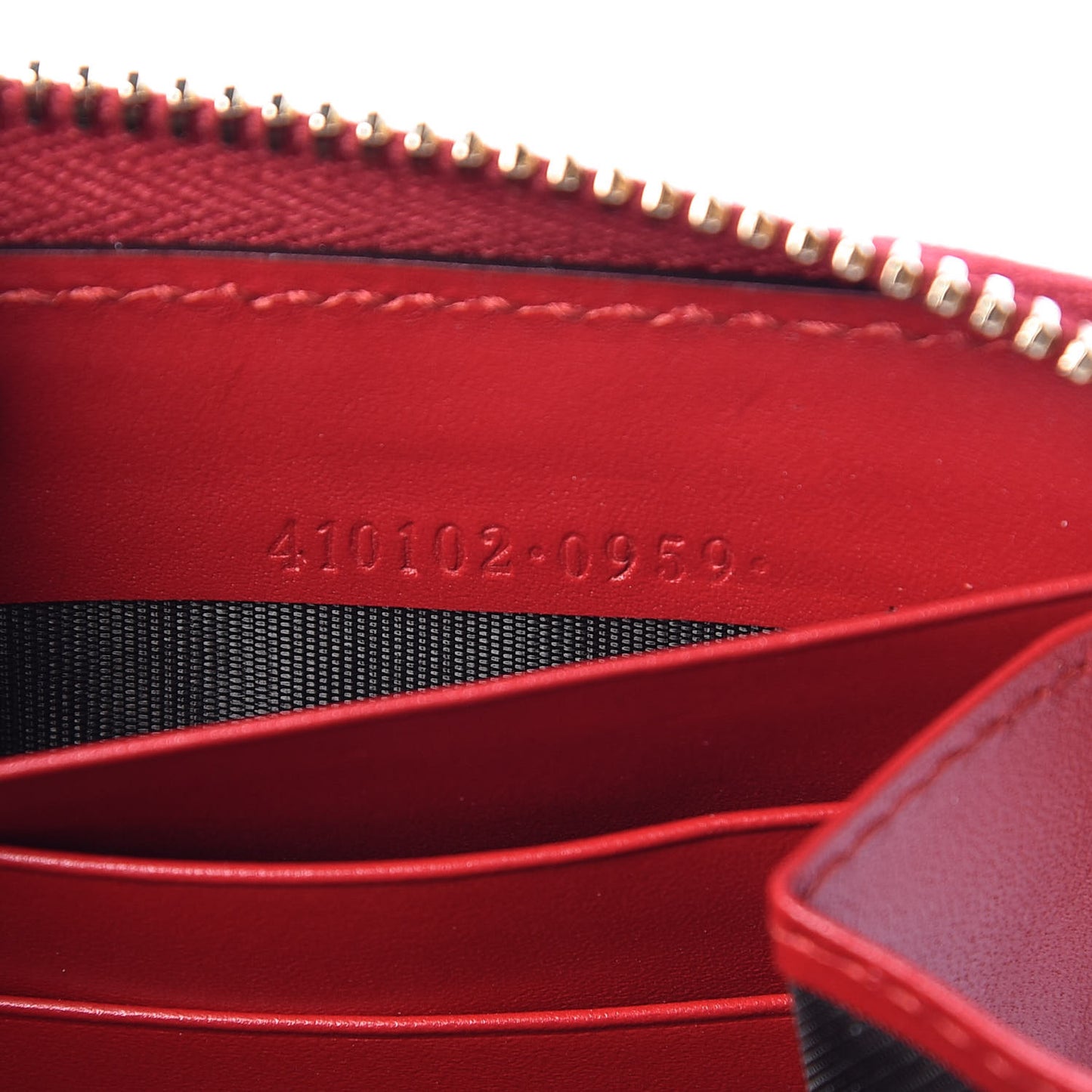 Guccissima Signature Zip Around Wallet Hibiscus Red