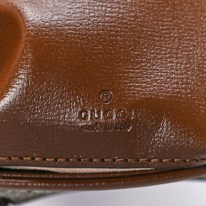 Gucci GG Supreme Monogram Azalea Calfskin Web Horsebit 1955 Wallet On Strap Beige Ebony Brown Sugar 6 of 12