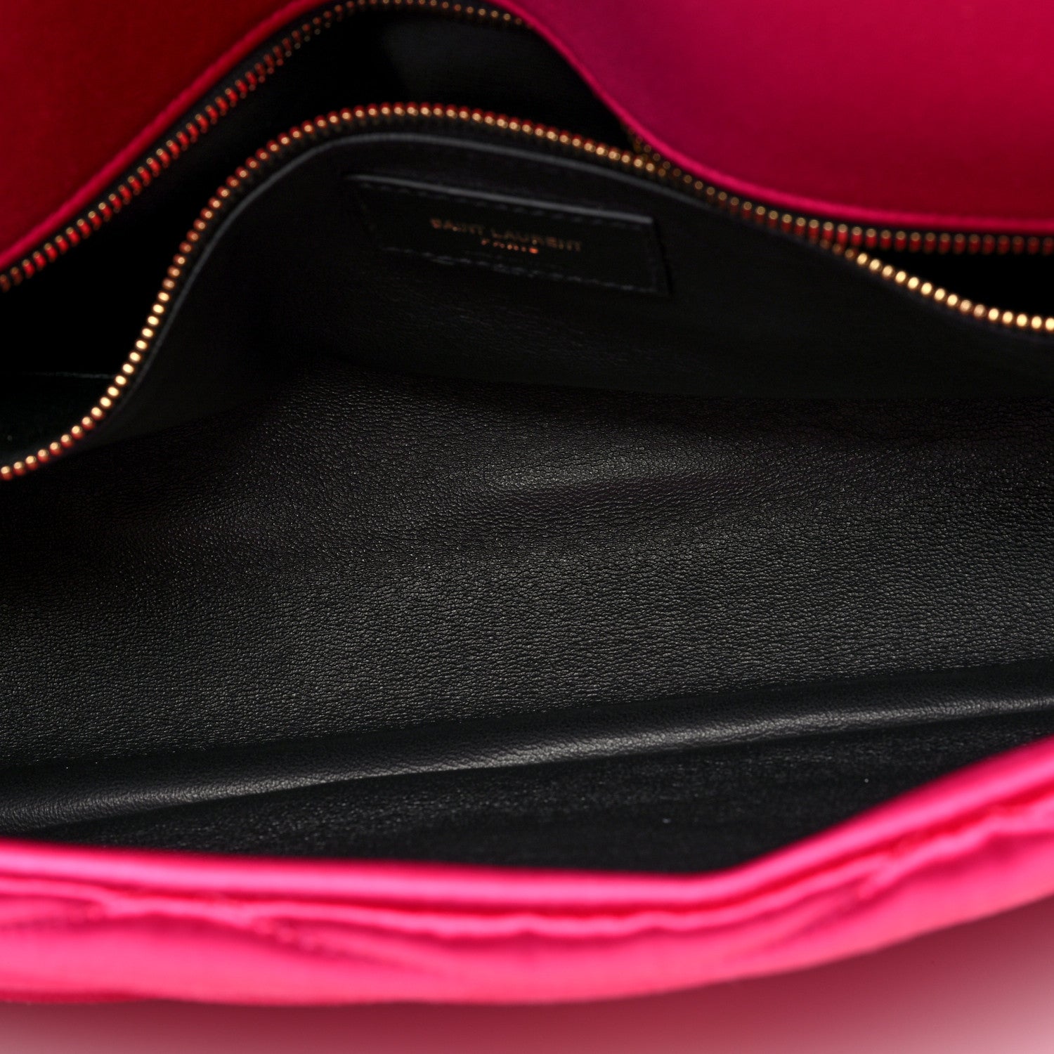 Saint Laurent Satin Quilted Sade Puffer Envelope Clutch Bubblegum 5 of 8