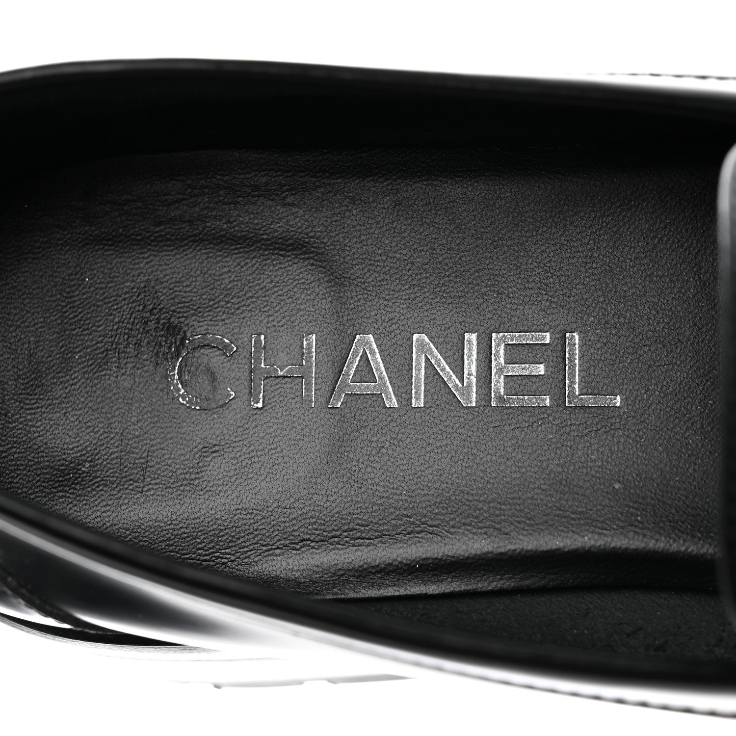 Chanel Calfskin Metal CC Loafers 40.5 Black 6 of 9