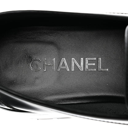 Chanel Calfskin Metal CC Loafers 40.5 Black 6 of 9