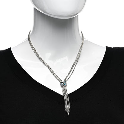 David Yurman Sterling Silver Blue Topaz Confetti Drop Necklace 2 of 4