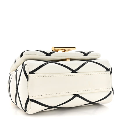 Louis Vuitton Lambskin Malletage Pico GO-14 White Black 4 of 9