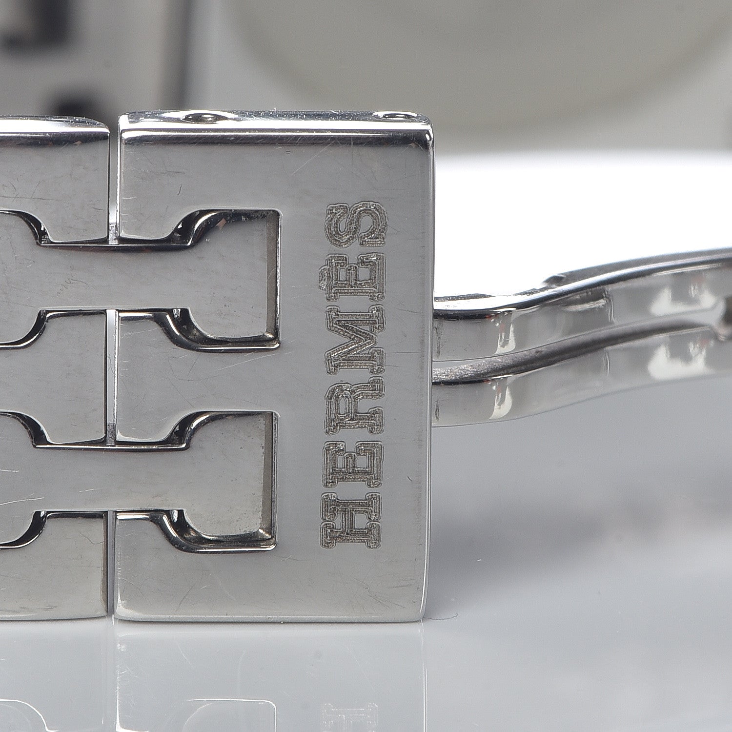 Hermes Stainless Steel 21mm Heure H Hour Quartz Watch Orange 8 of 11