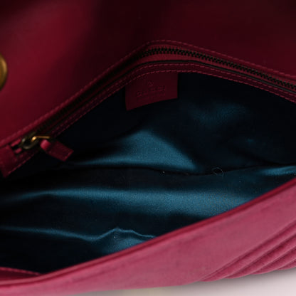 Gucci Velvet Matelasse Small GG Marmont Shoulder Bag Light Raspberry Rose 5 of 9