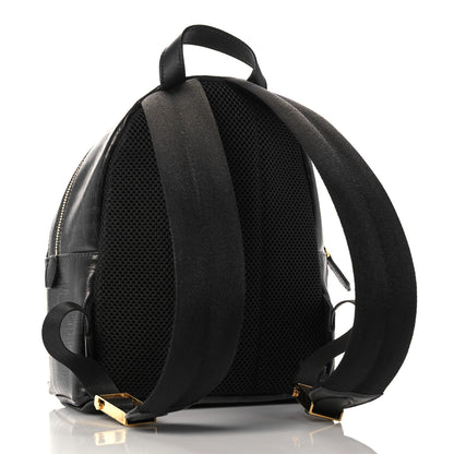 Fendi X FILA Glazed Fabric Vitello Century FF 1974 Mania Mini Backpack Black White 3 of 10