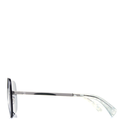 Chanel Pilot Aviator Sunglasses 4218 Silver 3 of 6
