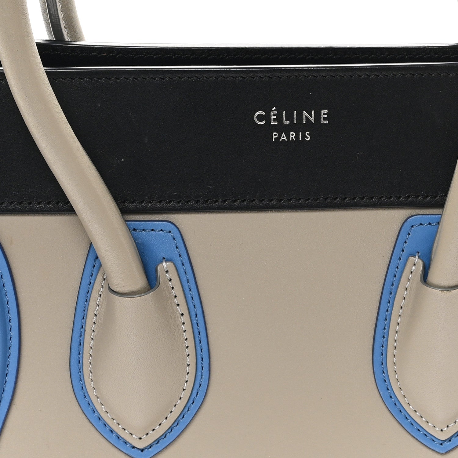 Celine Shiny Smooth Calfskin Micro Tri-Color Luggage Quartz 7 of 11