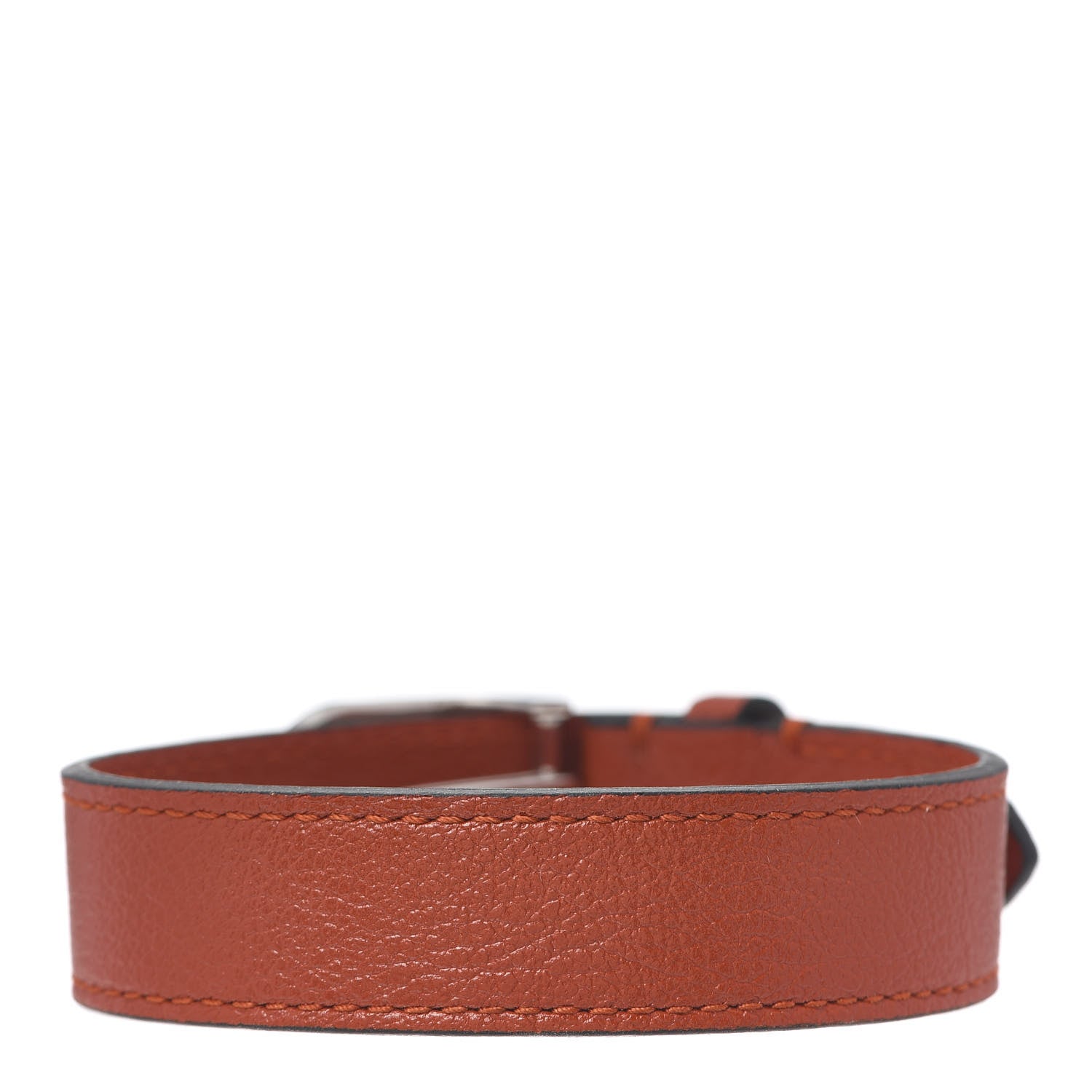 Gucci Stainless Steel 18K Yellow Gold Calfskin Interlocking G Bracelet Orange 3 of 5