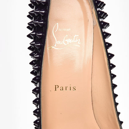 Christian Louboutin Patent Pigalle Spikes 100 Pumps 37.5 Iris 8 of 9