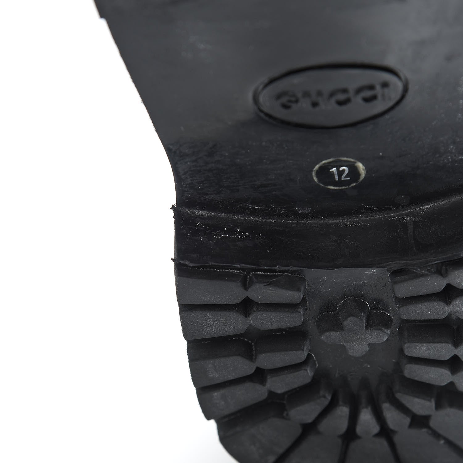 Gucci Suede Mens Horsebit Lug Sole Loafers 12 Black 9 of 13