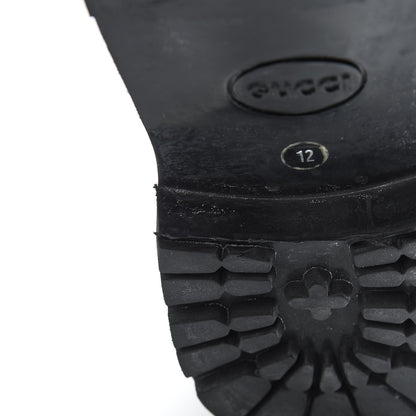 Gucci Suede Mens Horsebit Lug Sole Loafers 12 Black 9 of 13