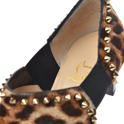 Christian Louboutin Pony Hair Leopard Print Vicky 45 Booties 39 Bronze 13 of 17