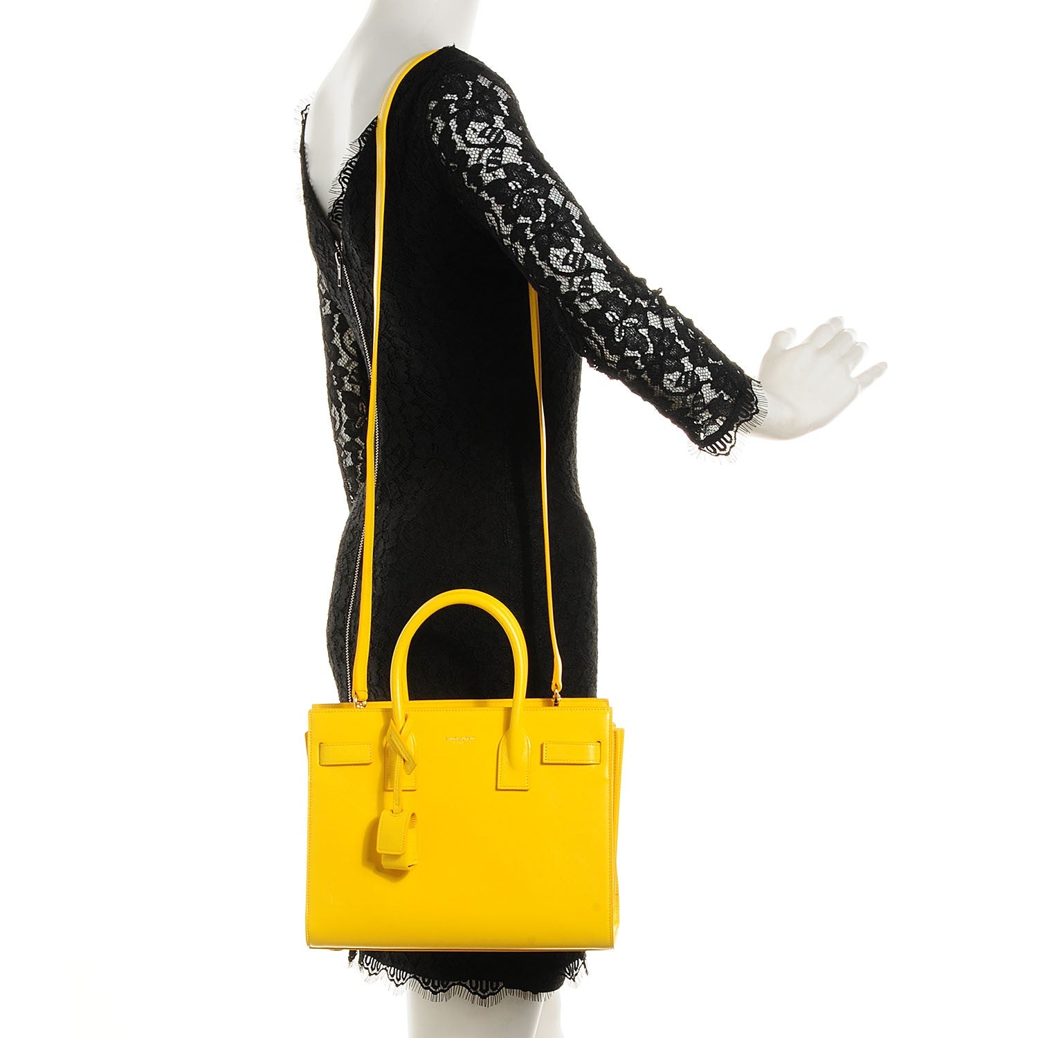 Saint Laurent Calfskin Baby Sac De Jour Yellow 2 of 8