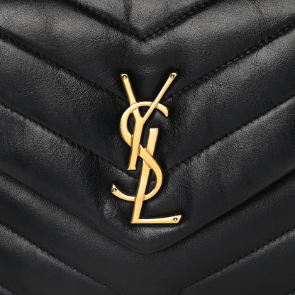 Saint Laurent Calfskin Y Quilted Monogram Small Loulou Chain Satchel Black 16 of 16