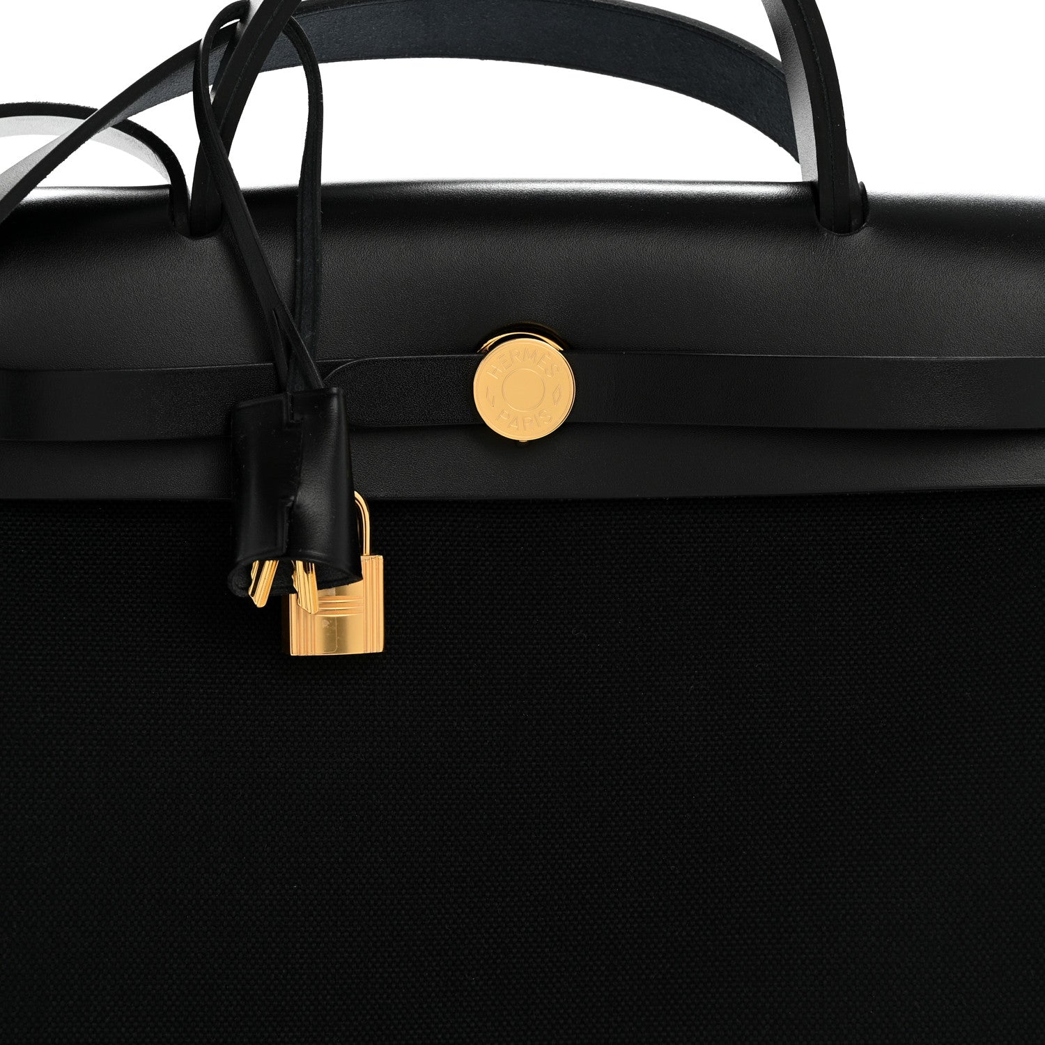 Hermes Military Toile Vache Hunter Herbag Zip Retourne 31 PM Black 9 of 11