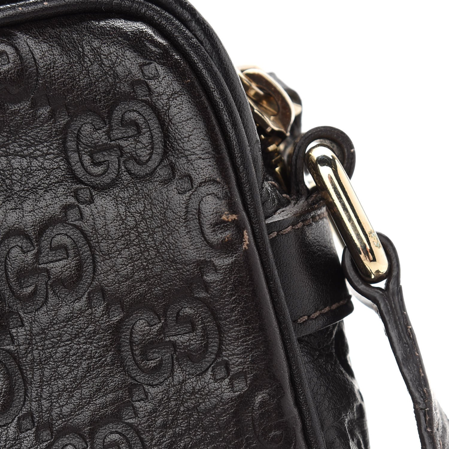 Gucci Guccissima Small Shoulder Bag Dark Brown 11 of 13