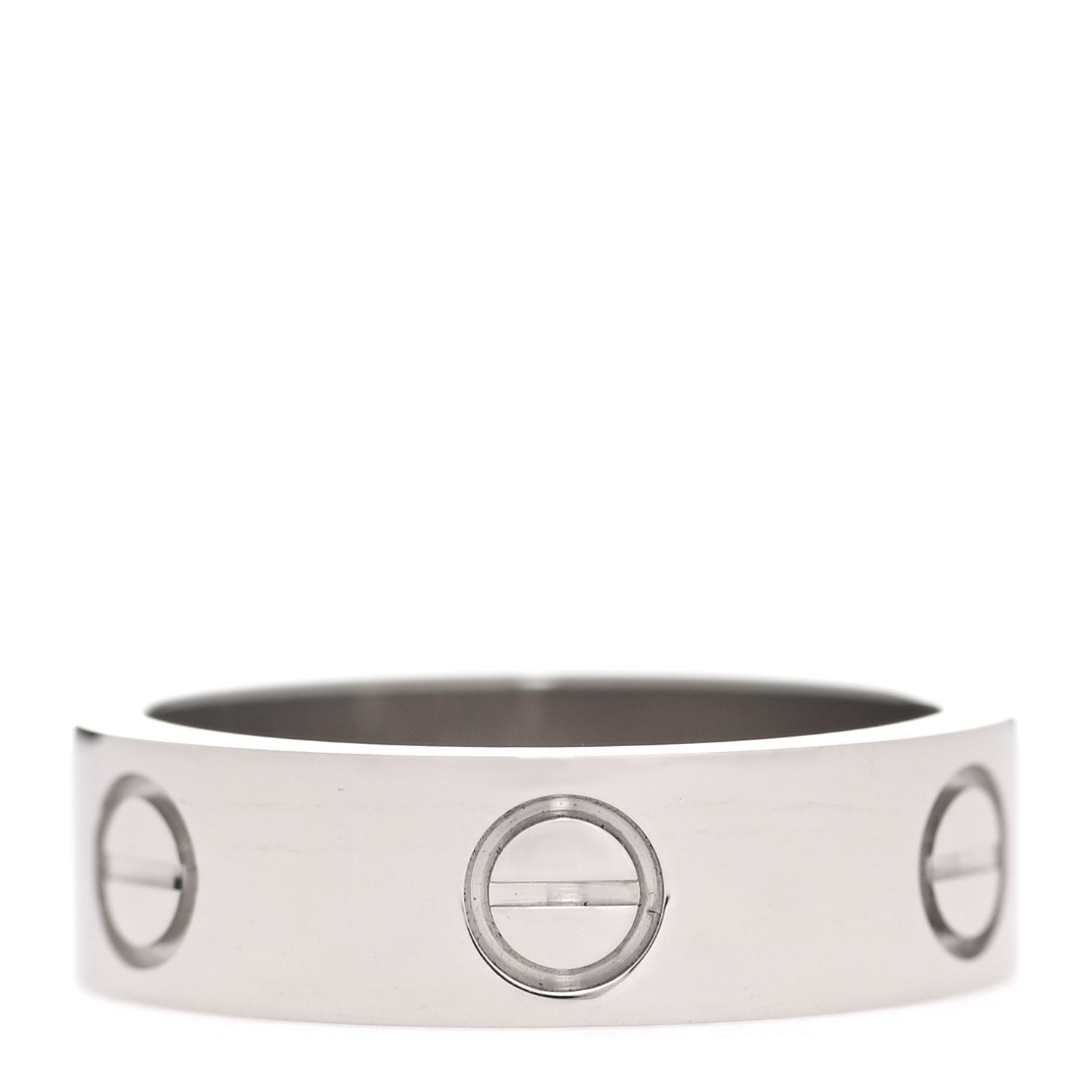 Cartier 18K White Gold 5.5mm LOVE Ring 51 5.75 3 of 4