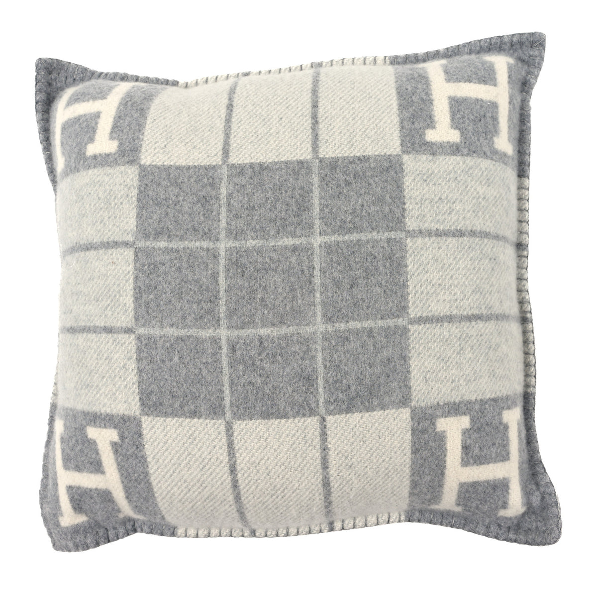 Wool Cashmere Avalon III Pillow PM Ecru Gris Clair