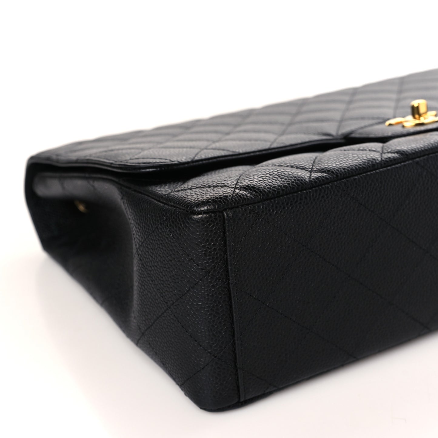 Caviar Quilted Maxi Single Flap Black