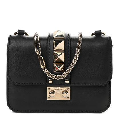 Valentino Garavani Vitello Small Glam Lock Rockstud Flap Black 1 of 9