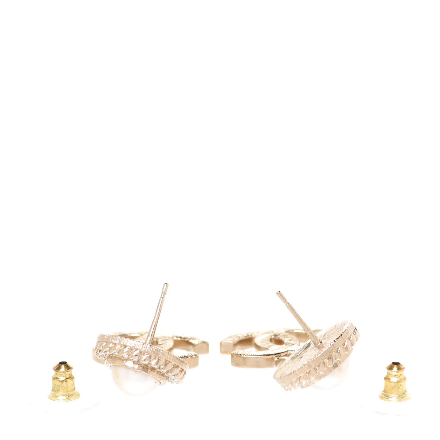 Crystal Pearl Bow-tiful CC Drop Earrings Gold