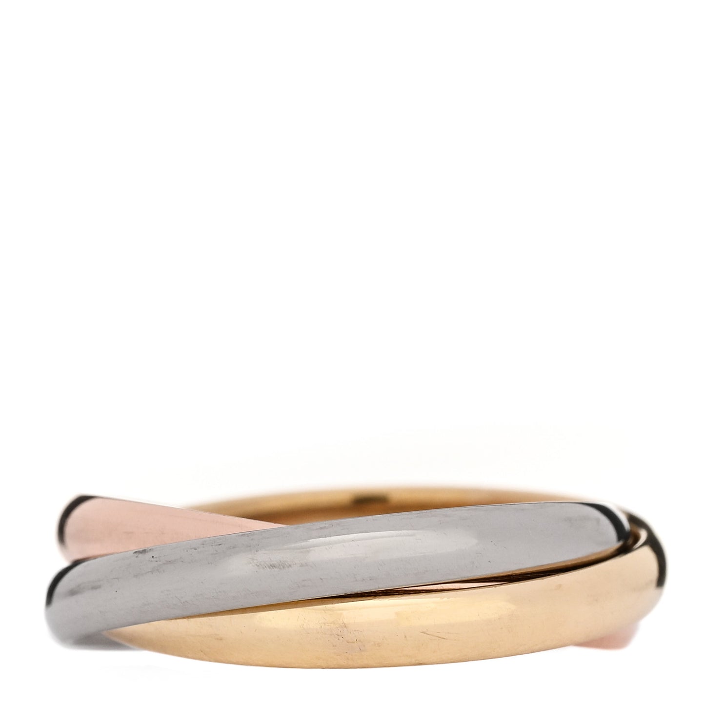 18K Pink Yellow White Gold Small Trinity Ring  52 6