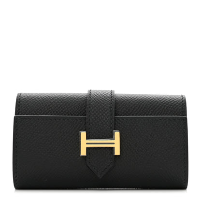 Hermes Epsom Bearn Multicles 4 Key Holder Black 1 of 7