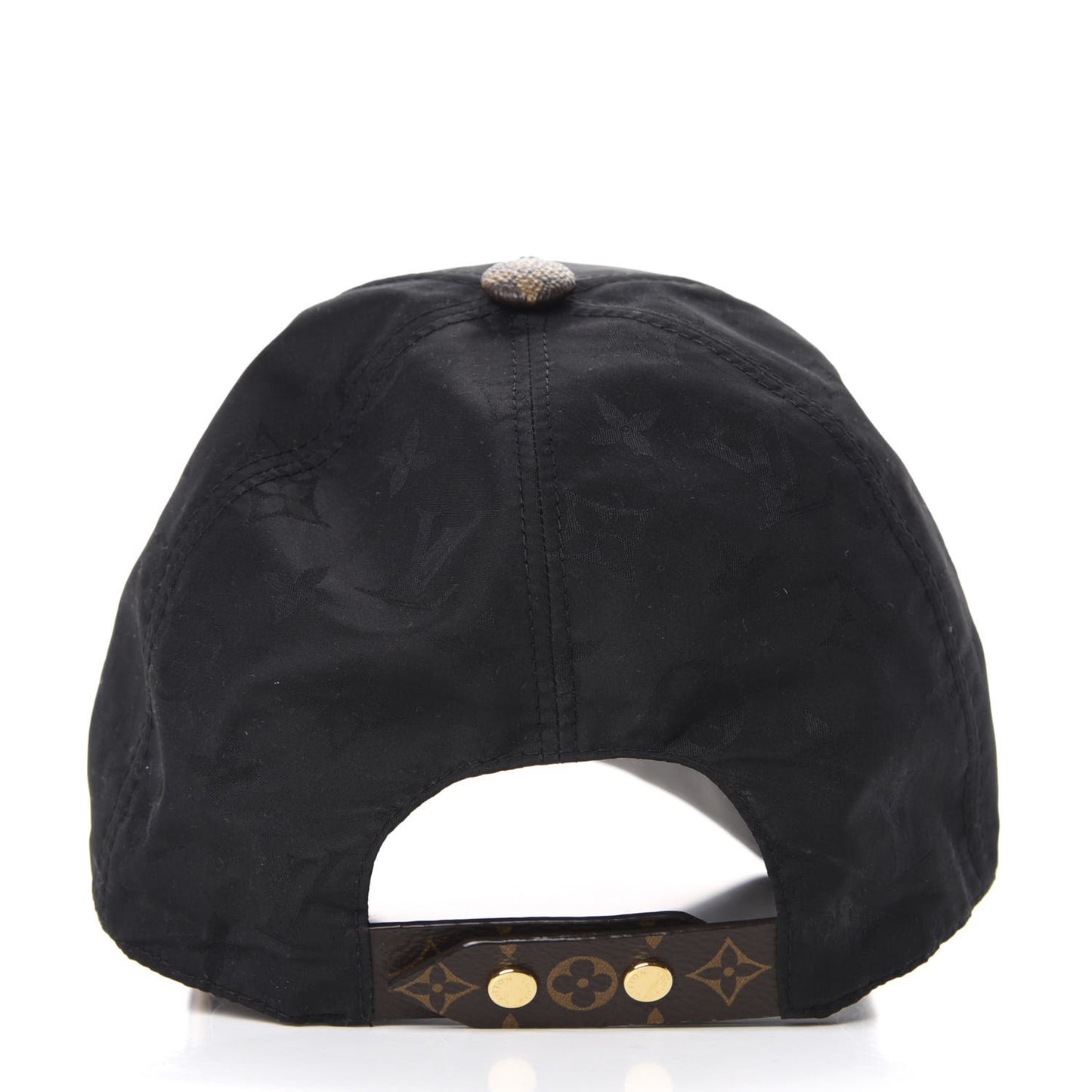 Polyester Silk Monogram LV Get Ready Cap M Black