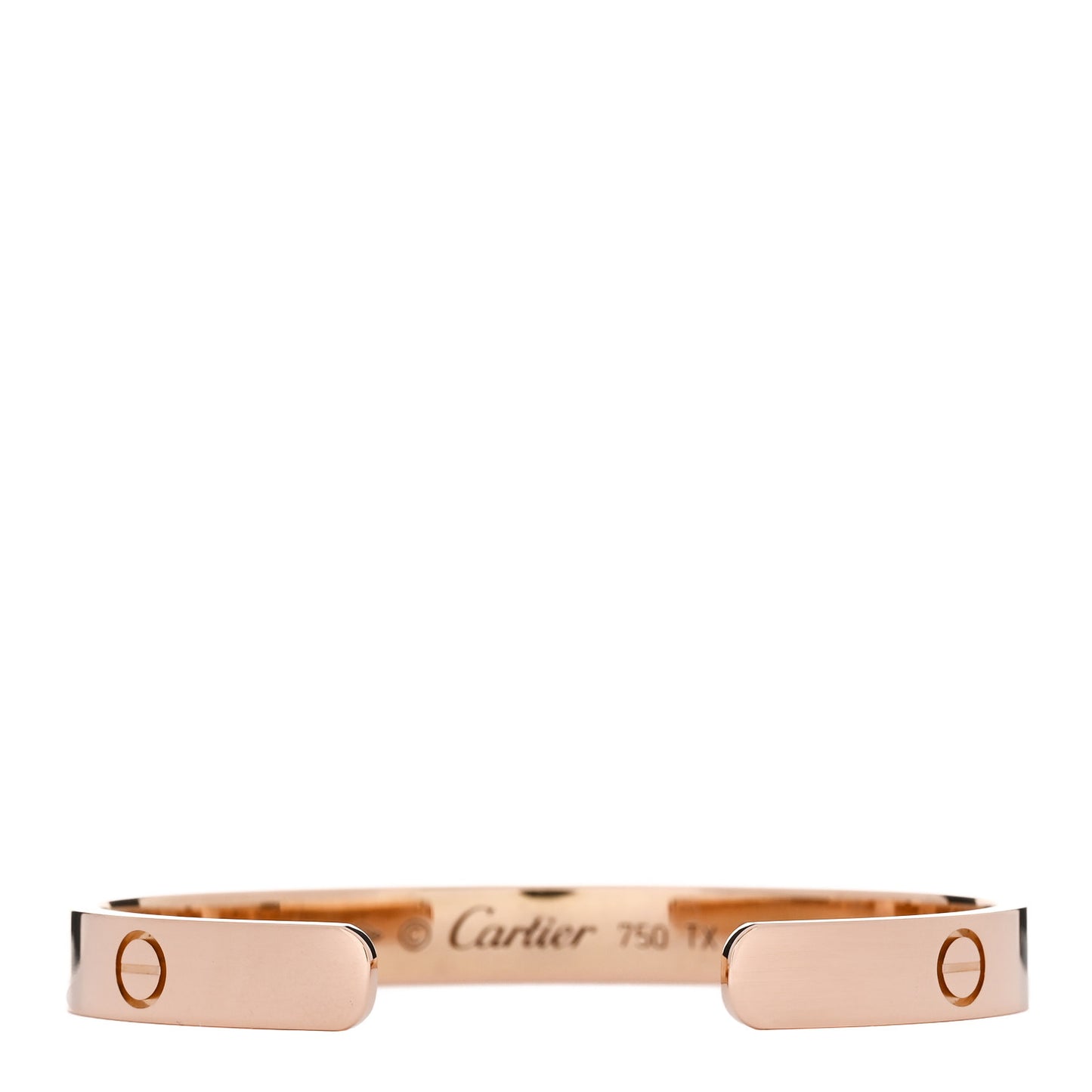 18K Pink Gold LOVE Cuff Bracelet 16
