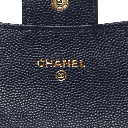 Chanel Caviar Quilted Flap Card Holder Wallet Navy 6 of 12