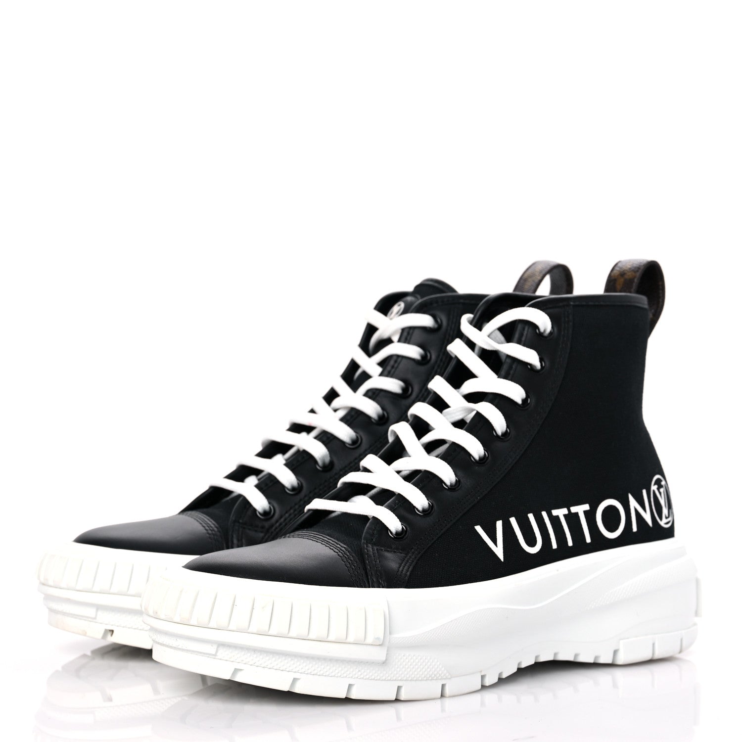 Louis Vuitton Canvas LV Squad Sneaker Boots 41 Black 3 of 12