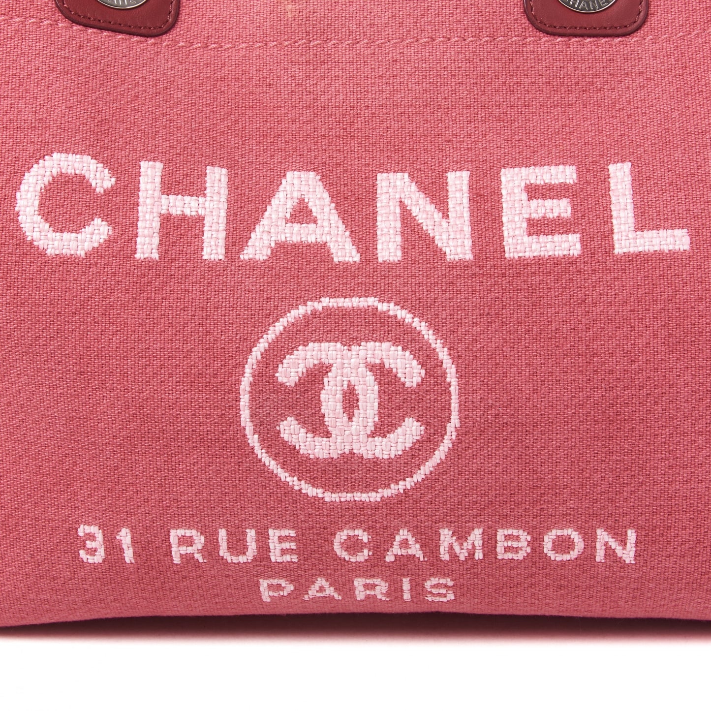 Canvas Small Deauville Tote Red