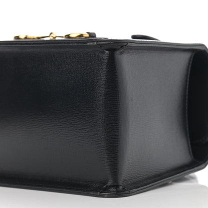 Gucci Textured Calfskin Mini Horsebit 1955 Foldover Top Handle Bag Black 10 of 10