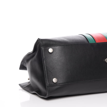 Gucci Calfskin Web Stripe Large Dionysus Tote Bag Black 33 of 34