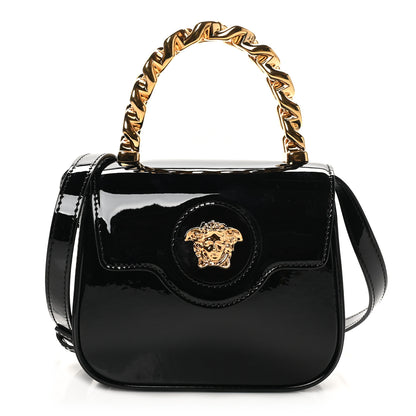 Versace Patent Mini La Medusa Bag Black 1 of 9
