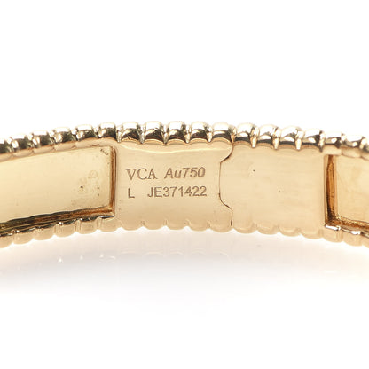 Van Cleef & Arpels 18K Yellow Gold Perlee Signature Bangle Bracelet L 4 of 5
