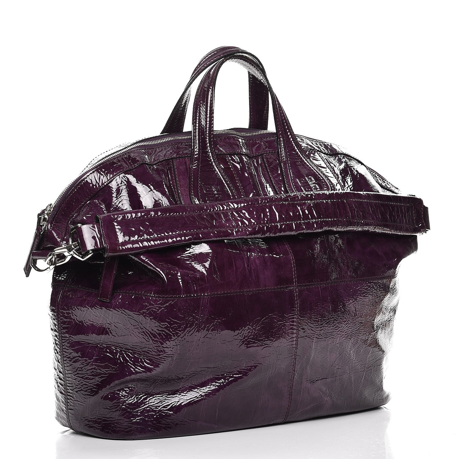 Givenchy Crinkled Patent Large Nightingale Purple 4 of 8