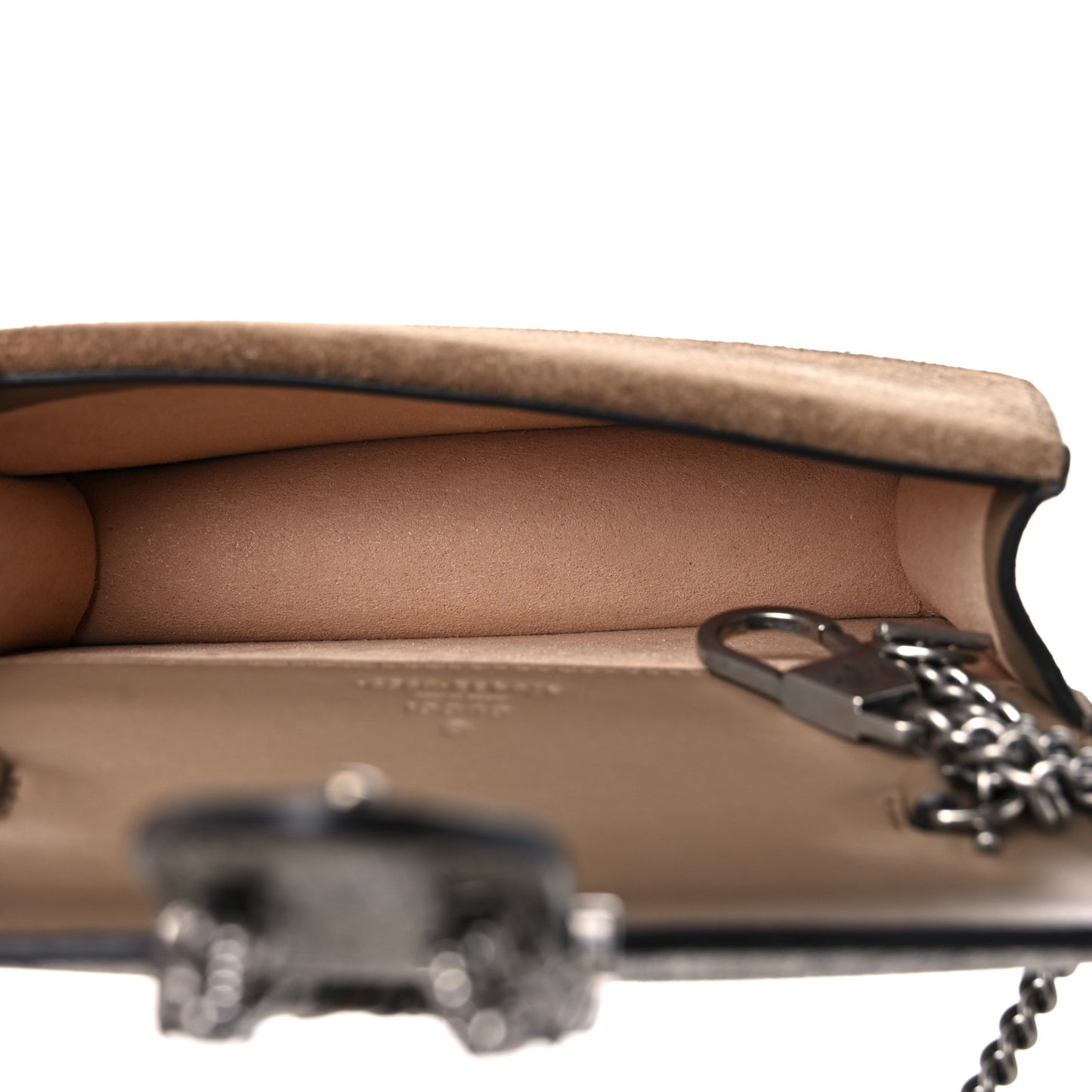 GG Supreme Monogram Super Mini Dionysus Shoulder Bag Taupe