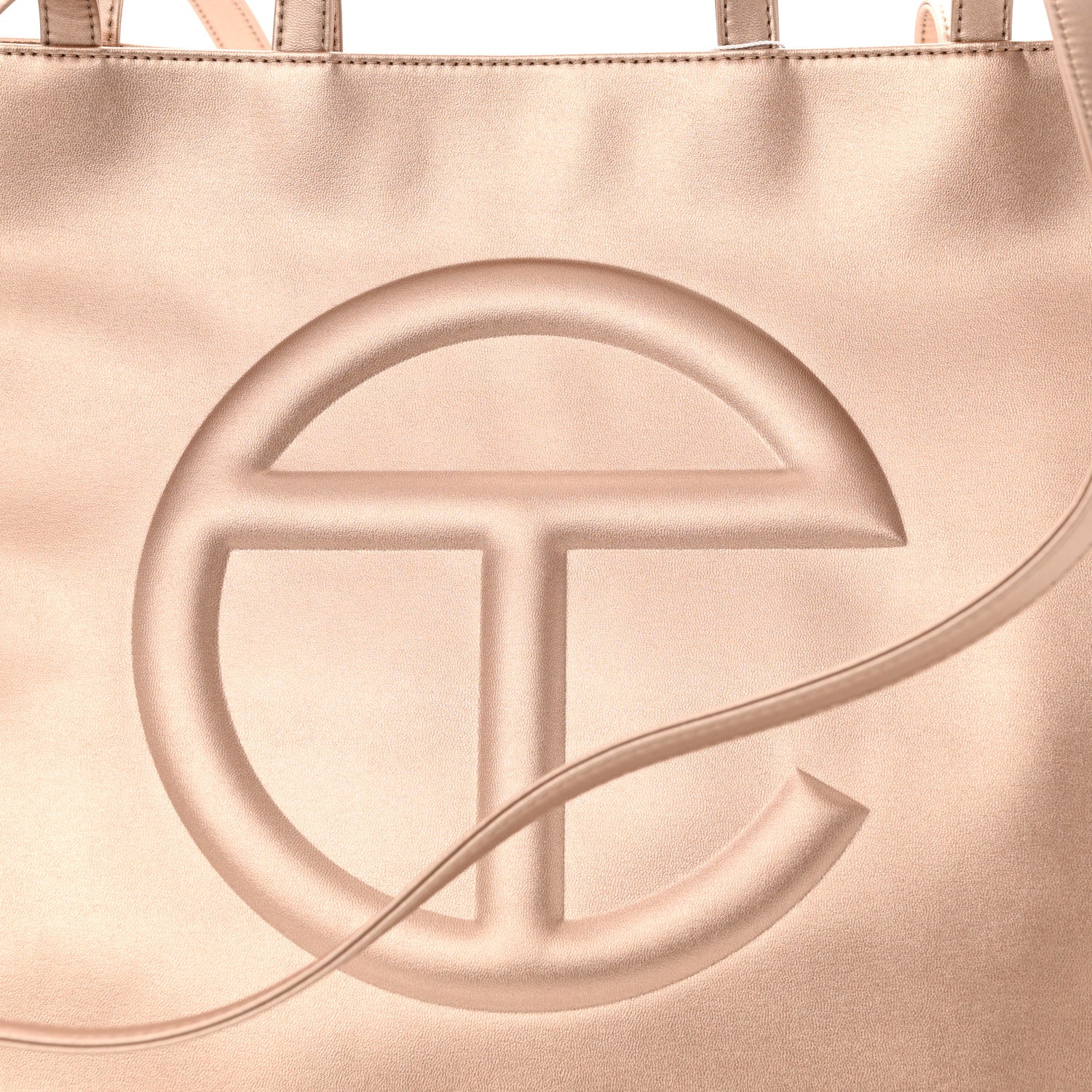 Telfar Metallic Vegan Leather Large Shopping Bag Copper 8 of 10