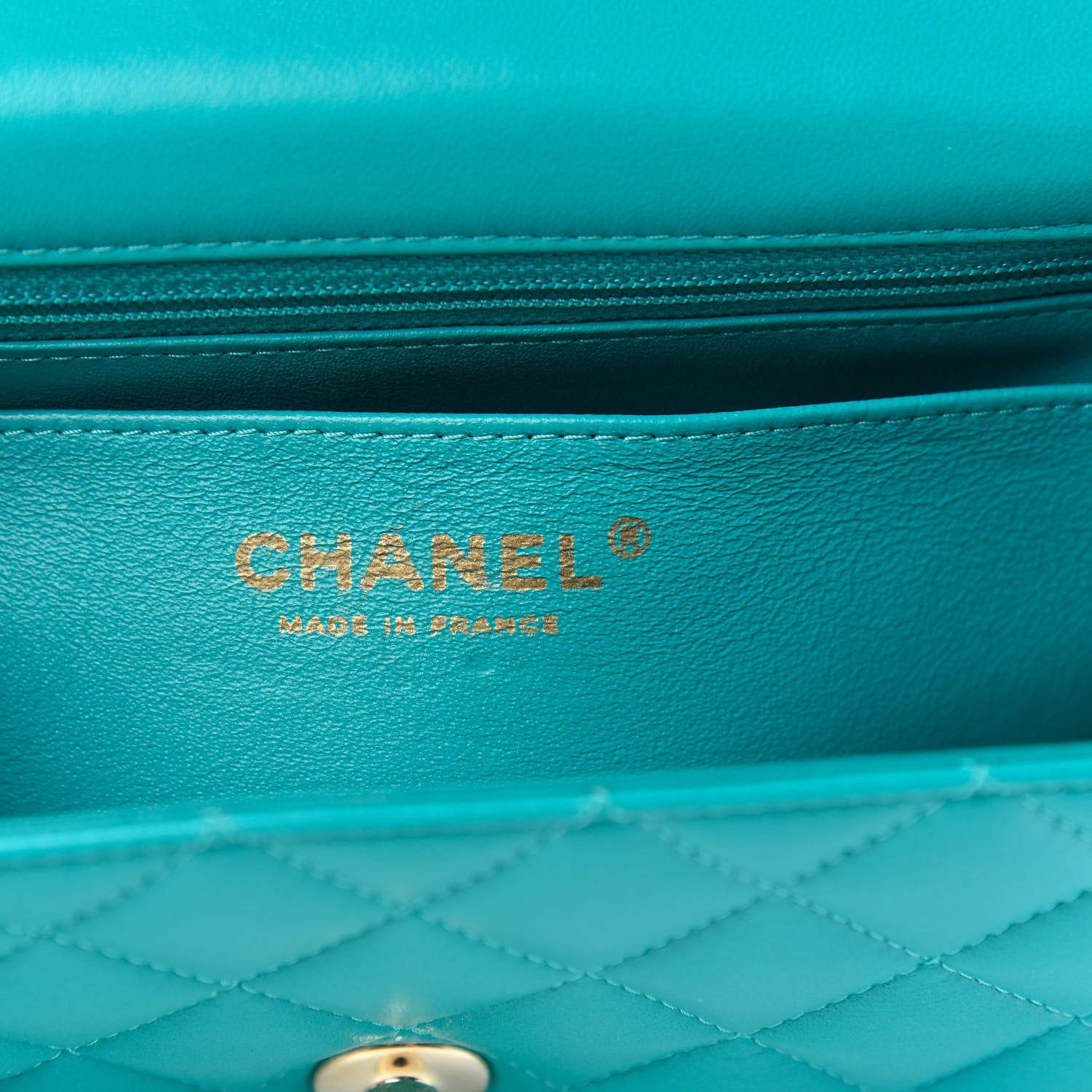 Chanel Lambskin Quilted Mini Rectangular Flap Green 6 of 10