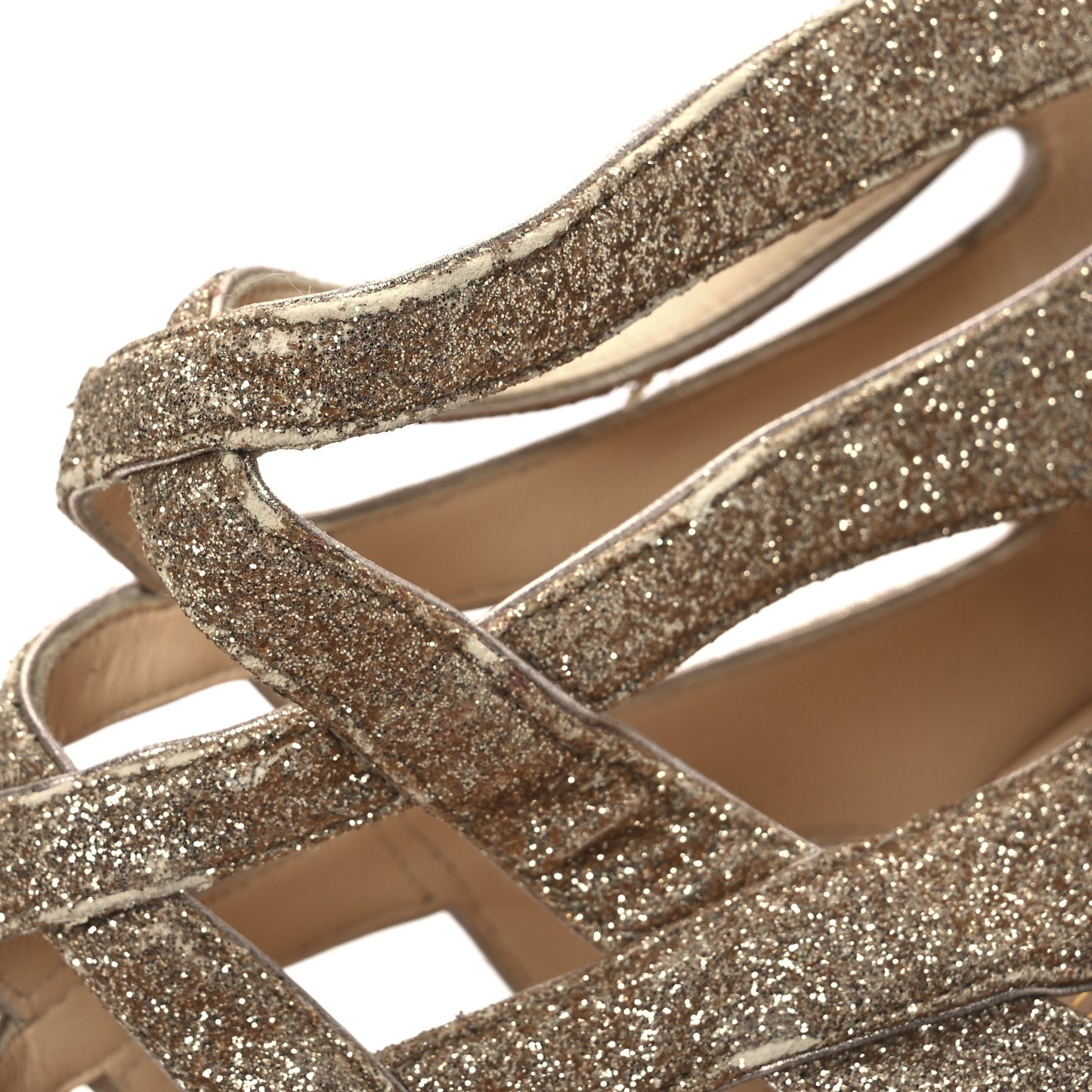 Glitter Mini Specchio Balota Platform Sandals 37.5 Gold