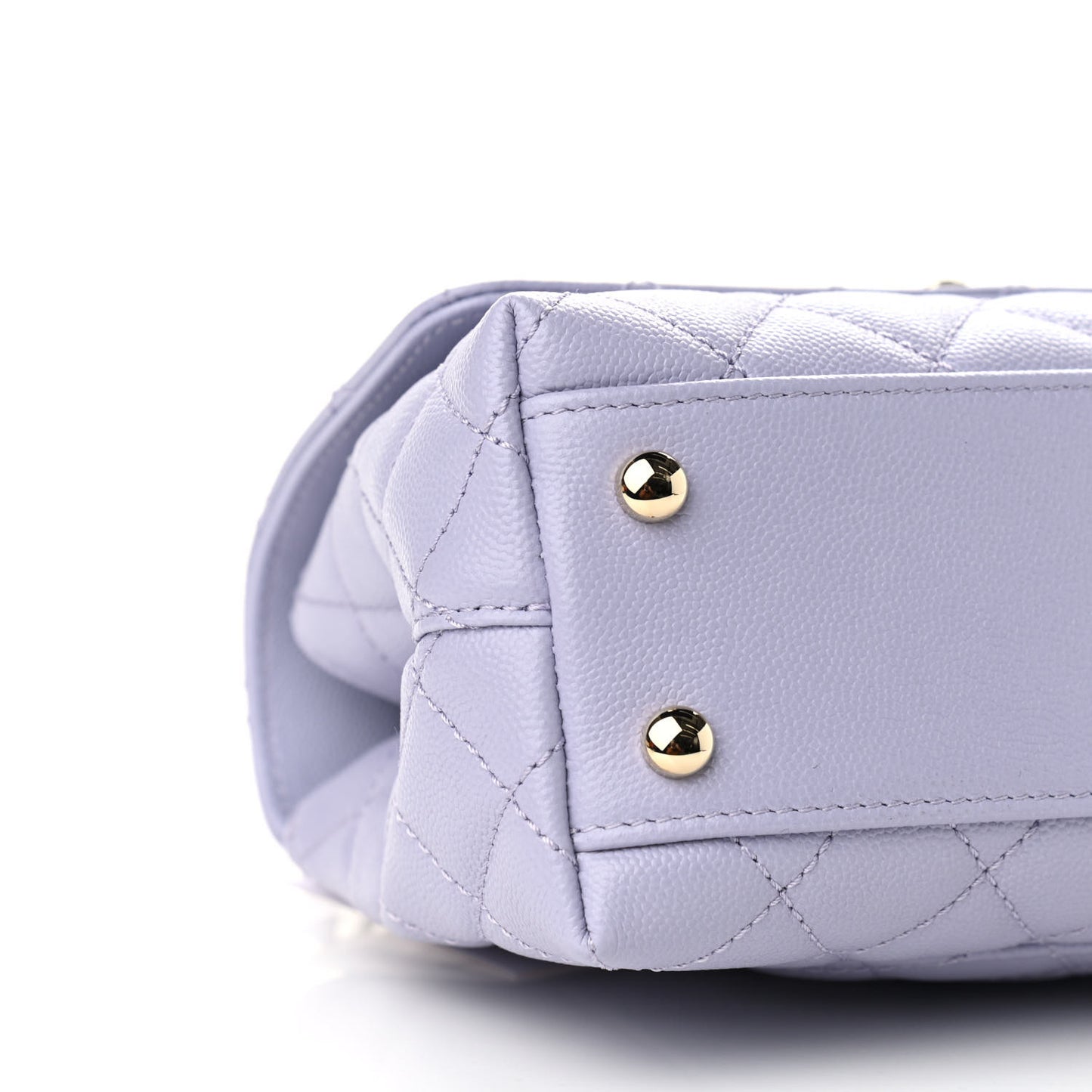 Caviar Quilted Mini Coco Handle Flap Light Purple