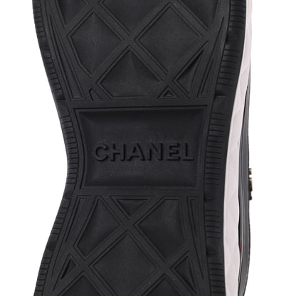 Chanel Velvet Calfskin Mixed Fibers CC Sneakers 41 Black 7 of 9
